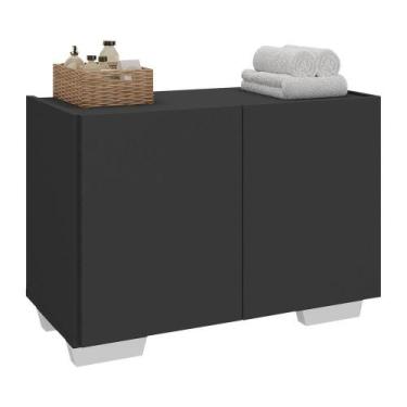 Imagem de Gabinete Banheiro 62,5cm Multimóveis Mp5046 Preto/branco - MULTIMOVEIS