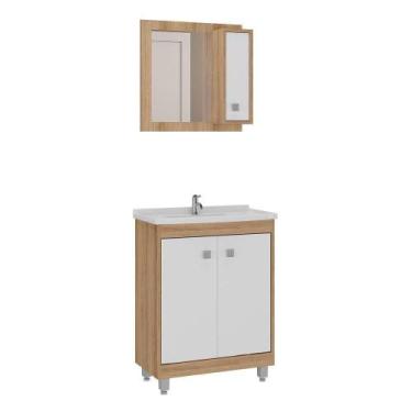 Imagem de Gabinete Banheiro Cuba E Espelheira 60Cm MultimóveisVcr10058 - MULTIMO