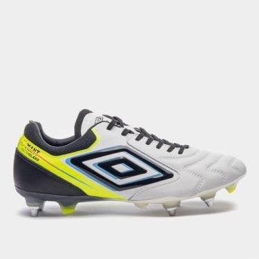 Imagem de Chuteira Campo Umbro Adamant Master Class Pro Sg Unissex, Branco, Pret