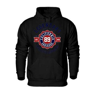 Imagem de Blusa de Moletom Plus Size Masculina Flanelada Com Punho e Capuz Cordao Ajustavel Estampado Inverno