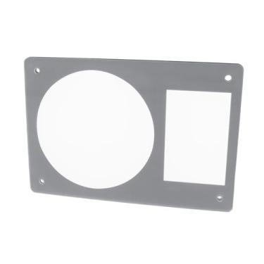 Imagem de KUMGROT Moldura de disco de vinil de 29 cm, suporte de cartão fotográfico de material acrílico para exibir CDs e vários cartões, 1 compartimento para cartão e 1 opção de compartimento de unidade