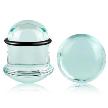 Imagem de WINSENET Kit de alongamento de orelha de vidro 8-22 mm plugues para medidores de orelhas com anéis de borracha, kit de alongamento de orelha de vidro alargador de orelha para mulheres e homens, 10mm