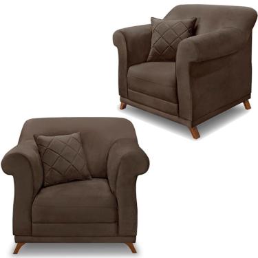 Imagem de Kit 2 Poltronas Decorativas Retro Polo Veludo 2231 Ezz 2231