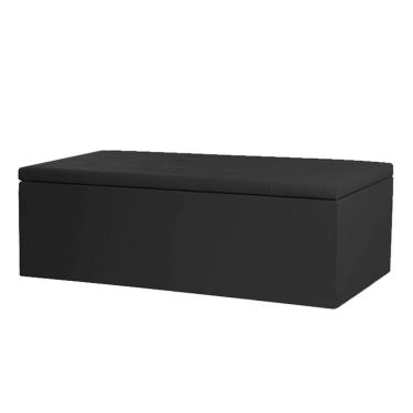 Imagem de Calçadeira Recamier Baú Queen 1,60m Berlim Corano Preto