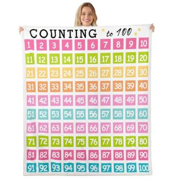 Imagem de Feelyou Cobertor educacional de lã de ovelha para meninos e meninas aprendendo cobertor de pelúcia para cama sofá sofá jardim de infância adolescentes decoração de quarto de bebê 76 x 101 cm