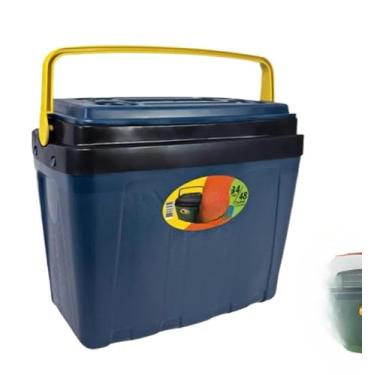 Imagem de Cooler Caixa Térmica 34 Litros com Tampa Porta Copos – ideal praia, festa e churrasco