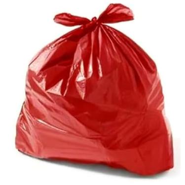 Imagem de Saco De Lixo Vermelho 30/50 / 100 Litros c/100 Unidades | Para Resíduos de Saúde, Hospitais, Clínicas e Limpeza Pesada | Material Reforçado Resistente(100LT)
