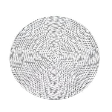 Imagem de Kit 4 ou 6 Peças Jogo Americano Redondo Sousplat de Mesa Suplat Design Elegante Impermeável(Cinza,1)