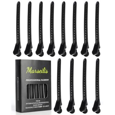 Imagem de Clipes jacaré para penteados, 12 peças, antiderrapantes, sem vestígios, grampos de cabelo com bico de pato à prova de ferrugem, clipes de corte de cabelo para penteados para salão de beleza e