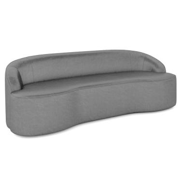 Imagem de Sofá 5 Lugares Para Sala De Estar Living 280cm Theo D06 Sintético Preto - Mpozenato