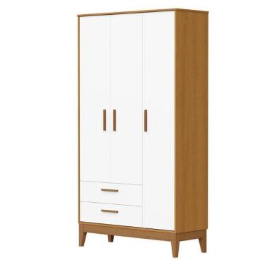 Imagem de Guarda Roupa Infantil Flip 3 Portas Branco Acetinado Savana - Reller