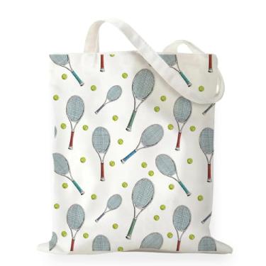 Imagem de RNYJJ Linda sacola de tênis, presente para mulheres treinadoras de tenistas, amantes de esportes, acessórios de tênis, bolsa de lona
