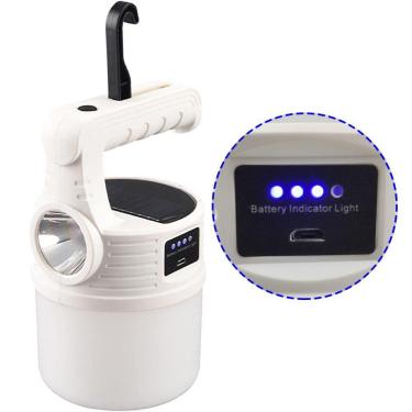 Imagem de Luminaria Solar Lanterna 2 1 Duplo Led Gancho Pendurar Porta