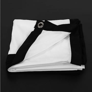 Imagem de Luqeeg Engrossar Cortina de Projetor Branco Macio Tela Portátil Sem Vincos Fácil de Instalar para Cinema Ao Ar Livre para Projeção 16: 9 - Poliéster Premium (#14)