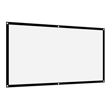 Imagem de ASHATA Tela de Projetor Branca Macia Portátil 16:9 para Projeção Frontal/traseira, Leve e Fácil de Instalar, Material de Longa Duração (#14)