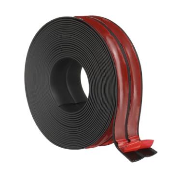 Imagem de PATIKIL Protetor de canto de parede de 6 cm x 6 m, protetor de borda autoadesivo de canto de parede, acabamento de moldagem flexível para bancada de teto, preto