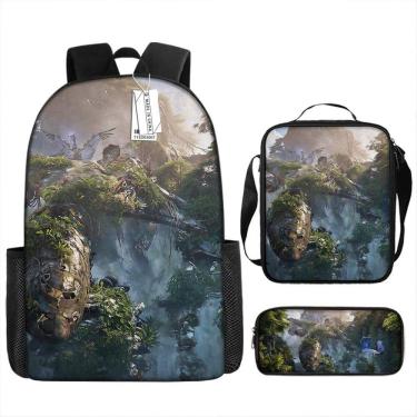 Imagem de Conjunto de mochilas Hori-zons For-biddens Cartoon Kids School, 3 unidades