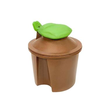 Imagem de Biodigestor de Dejetos para Animais, Marrom e Verde, Polietileno, 20L, Tampa Hermética, 46x39,5cm, Sistema de Compostagem para Resíduos Orgânicos