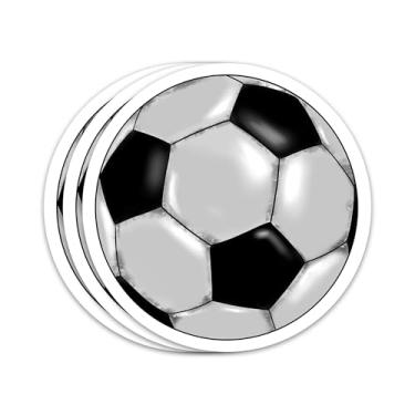 Imagem de Adesivo de futebol esportivo, 3 peças, adesivo de jogador de futebol esportivo, clube esportivo, para torcedores do dia do jogo, à prova d'água, adesivos de vinil para garrafa de água, capacete