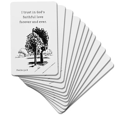 Imagem de Dicksons Marcador de livro cristão inspirador para livros, estudo bíblico, diários 6 x 10 cm, cartolina, árvores, Trust in God's Love, pacote com 12