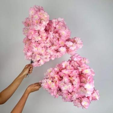 Imagem de Kit Arranjos de Flores Artificiais 45cm – Mini Orquídeas em Vaso Decorativo para Mesa, Casamentos e Decoração de Ambientes(40,Rosa Clara)