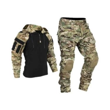 Imagem de Uniforme Tático Masculino Camuflado Para Paintball, Tiro, Combate E Ca