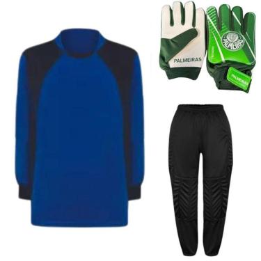 Imagem de Kit De Goleiro TRB + Luva De Goleiro Infantil Palmeiras DRB Goalkeeper-Unissex