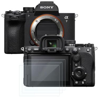 Imagem de Futanwei Protetor de tela para Sony Alpha 7 V | Protetor de tela para câmera sem espelho Sony A7 V, [pacote com 3] película de vidro temperado HD [dureza 9H] [anti-impressões digitais] [antiarranhões