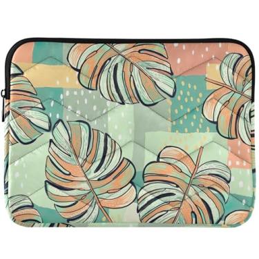 Imagem de Capa protetora para laptop tropical folha de palmeira multicolorida capa para notebook universal 13-14 polegadas