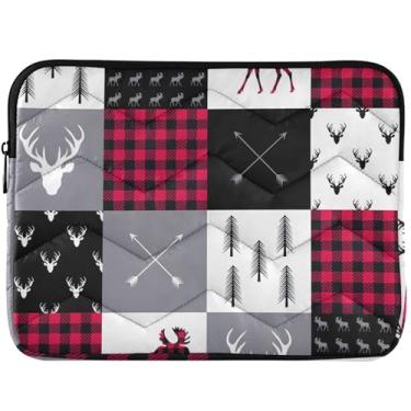 Imagem de Capa para notebook xadrez xadrez de Natal acolchoada para notebook, bolsas, capas e capas universais para laptop de 13 polegadas