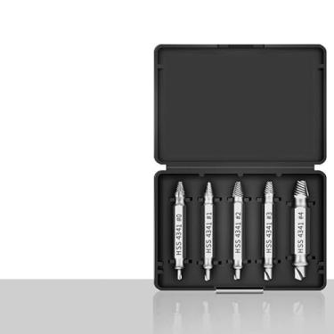 Imagem de Conjunto de extrator de parafuso danificado, porcas e parafusos descascados, ferramentas de broca para facilitar a remoção de parafusos quebrados enferrujados