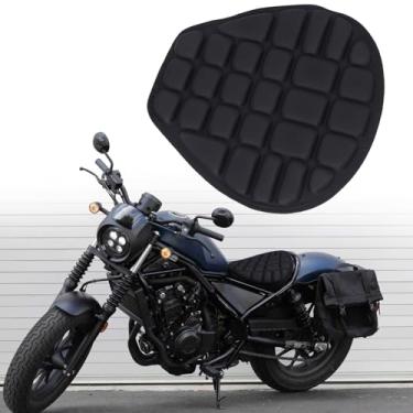 Imagem de KRYOVEX Almofada de assento de motocicleta, almofada de alívio de pressão de inflação de ar, capa de assento de bicicleta inflável universal para homens e mulheres, almofada de selim de ar confortável