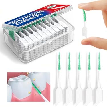 Imagem de Fawnmum Super Deer Escova interdental de silicone macio, palhetas de fio dental para dentes, escova interdental descartável, adequada para limpeza da saúde dos dentes (1)