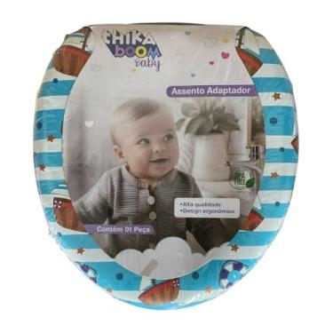 Imagem de Assento Adaptador Infantil para Vaso Sanitário, Azul, PVC e Plástico, 29x27 cm, 250g, Facilita Desfralde