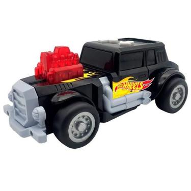 Imagem de Carro Hot Wheels Hot Rod com Luz e Som Preto BR1823 - Multikids