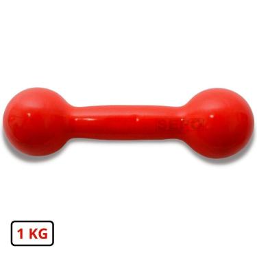 Imagem de Halter Emborrachado - 1 Kg (VERMELHO)-Unissex