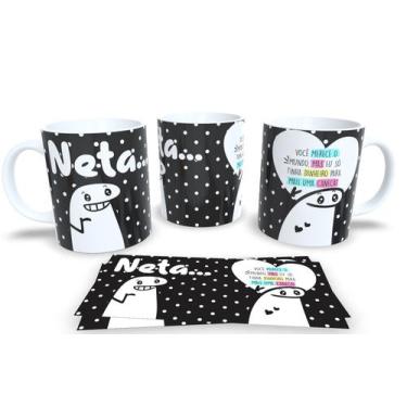 Imagem de Caneca de Porcelana Personalizada Flork Preta Familia Frases Engraçada