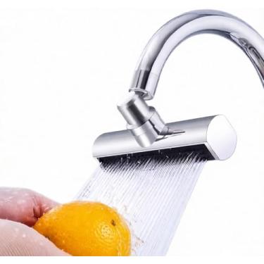 Imagem de Torneira Multifuncional Cozinha 360º com 4 Jatos Ajustáveis | Nebulizador, Chuveirinho, Concentrado e Cortina | Encaixe Universal com Adaptadores Inclusos