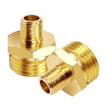 Imagem de Lovegarden 2 peças 1/10.2 cm NPT x 3/10.2 cm GHT conector macho, adaptador de mangueira de jardim de latão para industrial, cozinha, irrigação, chuveiro, conexão de tubulação de linha de abastecimento