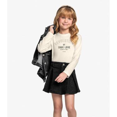 Imagem de Conjunto Trick Nick Blusa Com Shorts Saia Jeans Feminino-Feminino