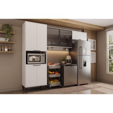 Imagem de Cozinha Modulada Carraro Alpha Alpha 3 Peças (2Aéreos+1Paneleiro) C3P35 Branco-Carraro