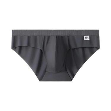 Imagem de Nova chegada cuecas masculinas de seda gelo sem costura respirável cal