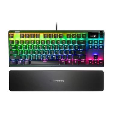 Imagem de Teclado Mecânico Gamer Steelseries Apex 7, TKL, RGB, Switch Red, Anti-ghosting, US, Preto - 64646-Unissex