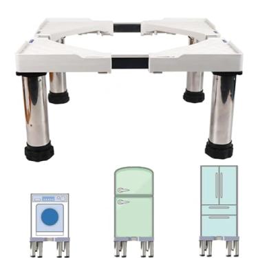 Imagem de Lavadora Pedestal 28 Larga Carga Universal 399.2 kg/400KG Suporte de geladeira ajustável Pedestal de máquina de lavar Base multifuncional para secadora com altura ajustável, branco 4Foot-20 cm