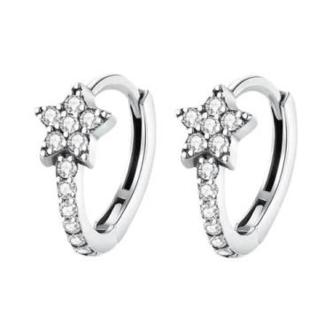 Imagem de Brincos De Argola Minimalistas Em Prata Esterlina 925 Com Fecho De Zir