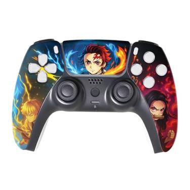 Imagem de Demmon Slayyer Custom PS-5 Controller Wireless compatible with Play-Station 5 Console by BCB Controllers | Proudly Customized in USA with Permanent HYDRO-DIP Printing (NOT JUST A SKIN)