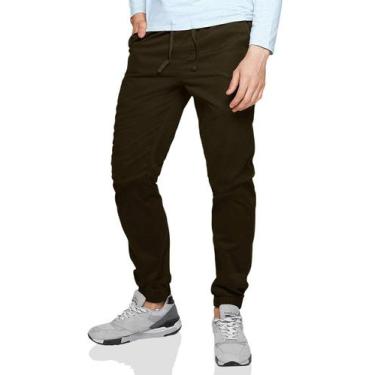Imagem de Calças Chino Jogger Match 6054 para homens, amarelo militar, tamanho 3