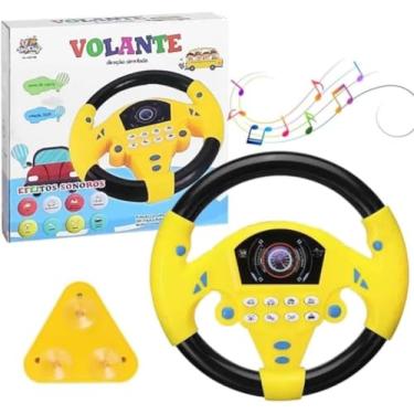 Imagem de Volante Musical Infantil Bebê Som Brinquedo Interativo (Amarelo)