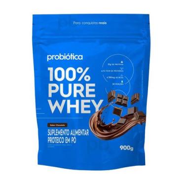 Imagem de 100 Pure Whey 900g Refil Probiótica, Chocolate