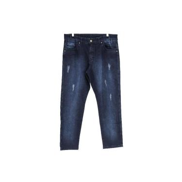 Imagem de Calça Jeans Bivik Extra Grande Rasgada Azul - Masculino-Masculino